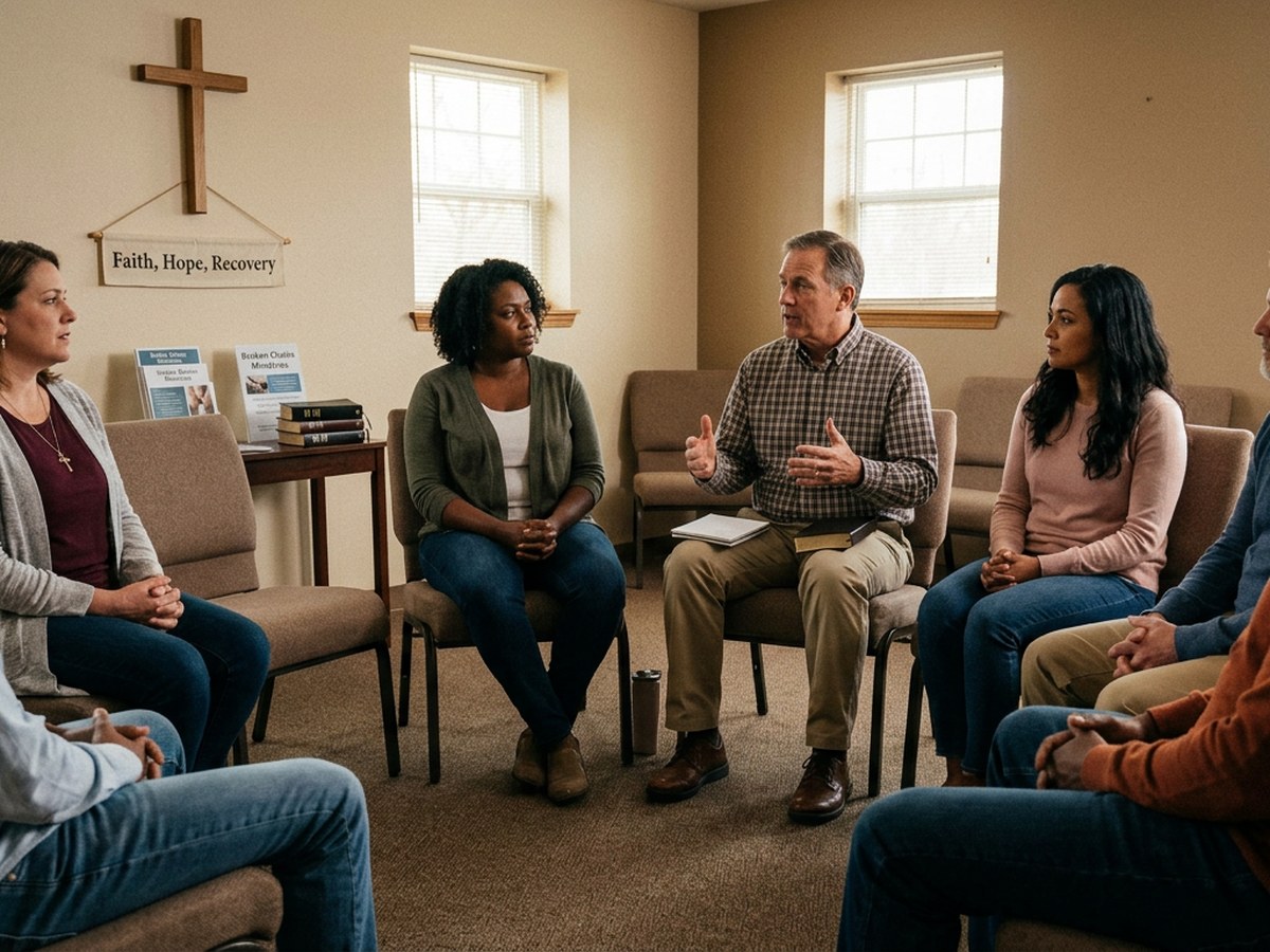 A faith-based group counseling session