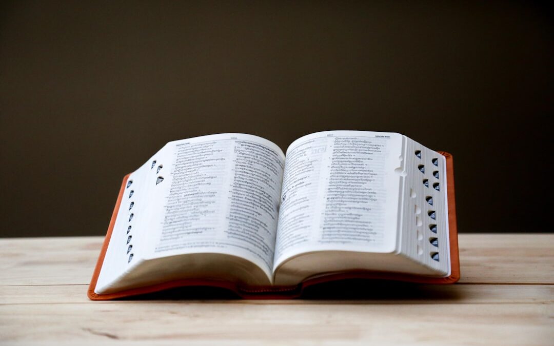Open Bible and counseling notebook