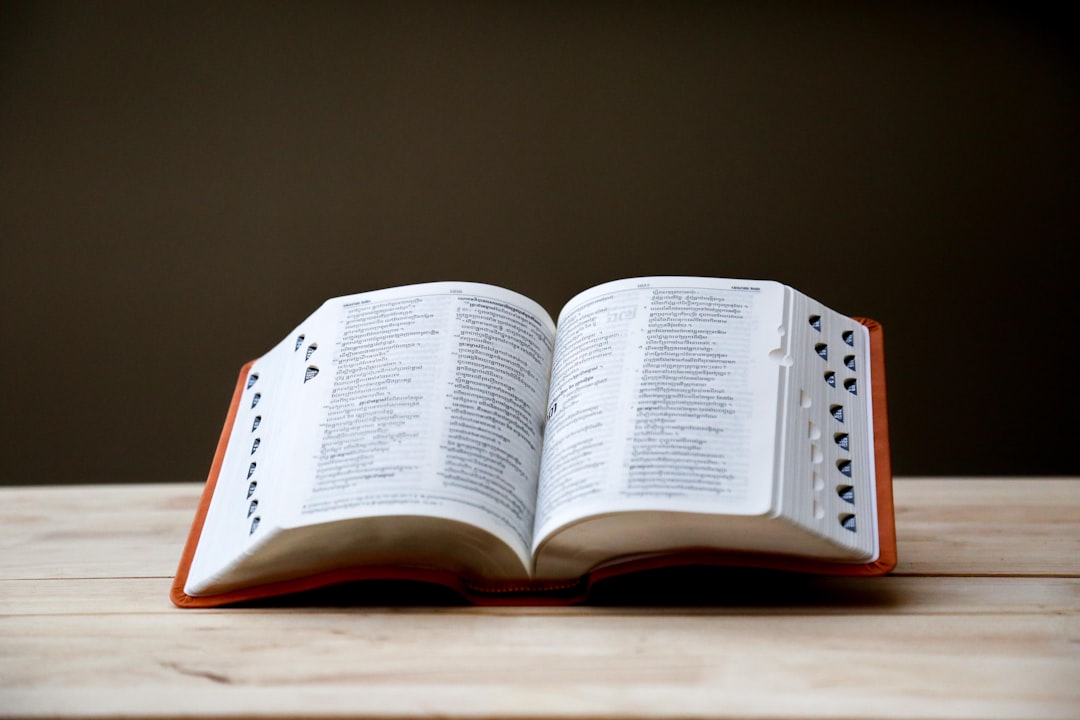 Open Bible and counseling notebook